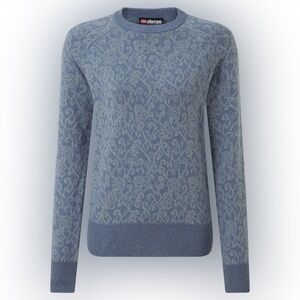 Sherpa Adventure Gear Gyantse Jacquard Crew Cashmere/Cotton Sweater Size Small